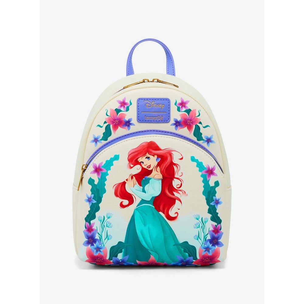 Loungefly Disney The Little Mermaid Ariel Sea Flowers Mini Backpack